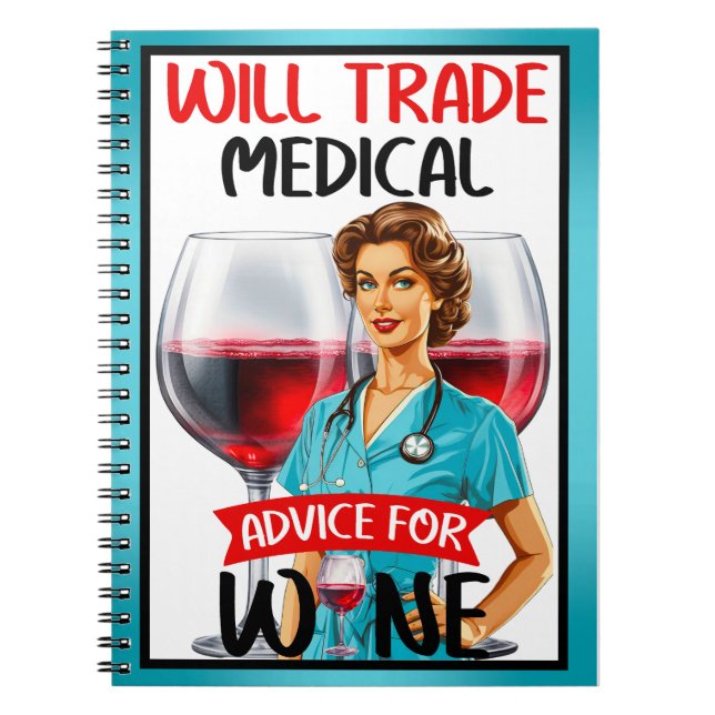 Cuaderno Enfermera Nostálgica Cute Pinup Asesoramiento Come (Frente)