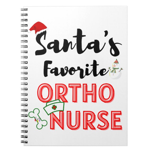 Cuaderno Enfermera ortopédica para navidades (Frente)