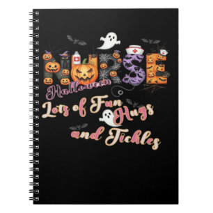 Cuaderno Enfermera Pediátrica Diseño Divertido de Halloween
