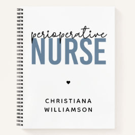 Cuaderno Enfermera perioperatoria personalizado RN o regalo