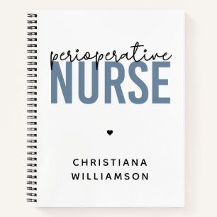 Cuaderno Enfermera perioperatoria personalizado RN o regalo