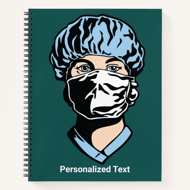 Cuaderno Enfermera personalizada en Scrubs and Face mas Med (Anverso)