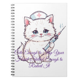Cuaderno Enfermera Personalizada Gatito lo Suficientemente 