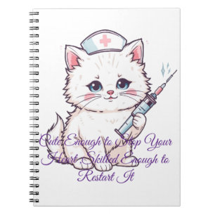 Cuaderno Enfermera Personalizada Gatito lo Suficientemente 