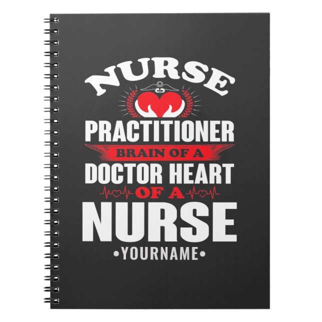 Cuaderno Enfermera Profesional Cerebros De Un Corazón Médic (Frente)