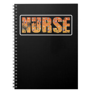 Cuaderno Enfermera regalo de Halloween con Gorra de bruja d