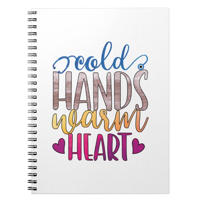 Cuaderno Enfermera Regalo | Manos Frías Corazón Cálido (Frente)