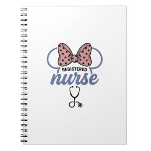 Cuaderno Enfermera registrada Bow Stethoscope Gráfico Vinta