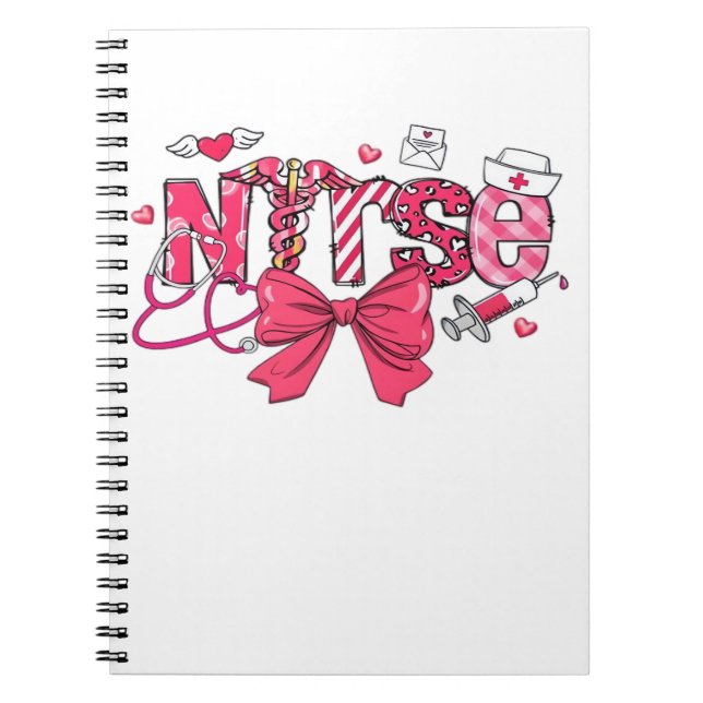 Cuaderno Enfermera rosa de San Valentín, Valentine Coquette (Frente)