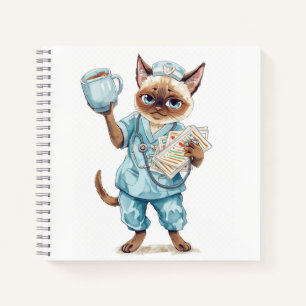 Cuaderno Enfermera se está tomando un descanso para el gato