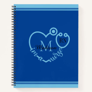 Cuaderno Enfermera Stethoscope Monograma Personalizado Mode