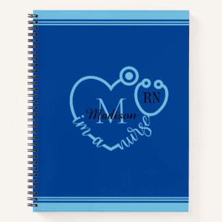 Cuaderno Enfermera Stethoscope Monograma Personalizado Mode
