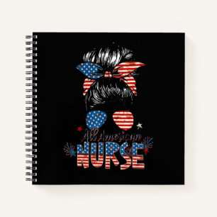 Cuaderno Enfermera Toda La Vida Americana 4 De Julio Desord
