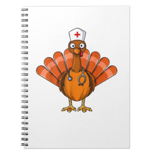 Cuaderno Enfermera Turquía Dia de Acción de Gracias diverti