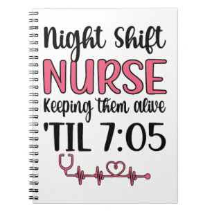 Cuaderno Enfermería de turno nocturno de enfermera semana d