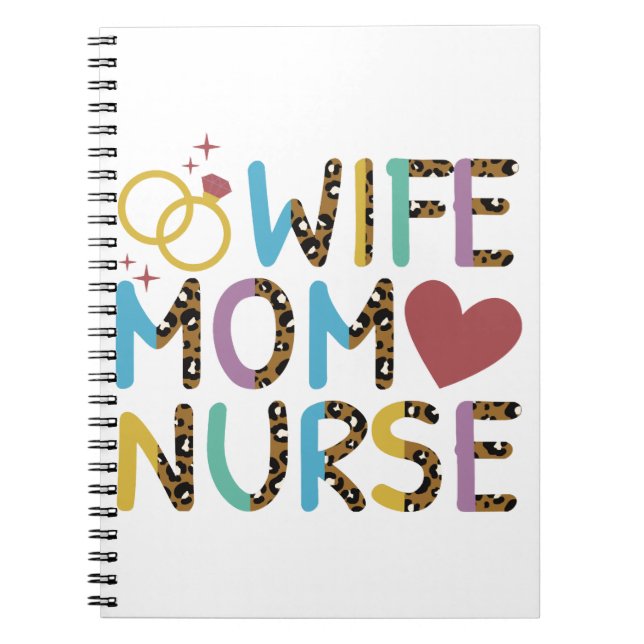 Cuaderno Enfermería Mamá Esposa Amor (Frente)
