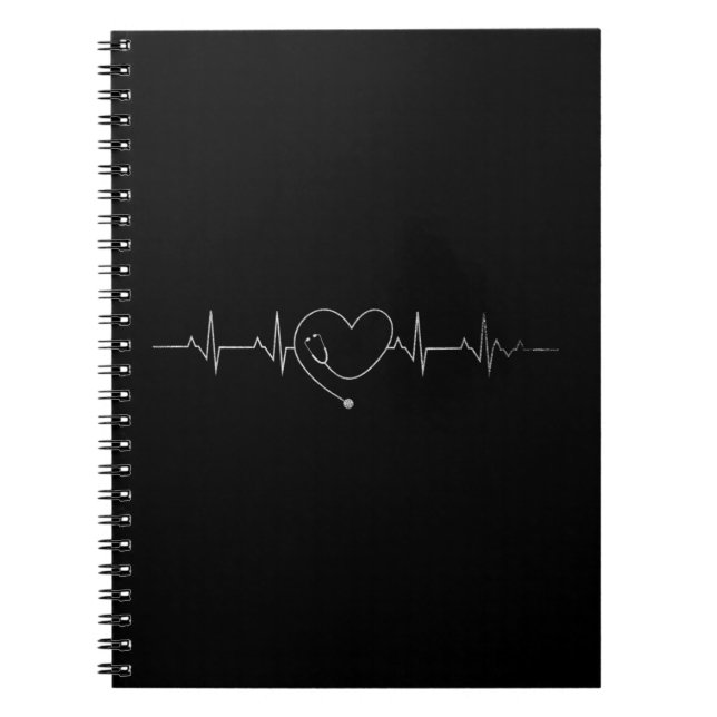 Cuaderno Enfermería médica Stethoscope Heartbeat Medica (Frente)