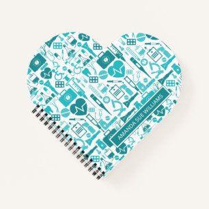 Cuaderno Enfermero/ Estudiante Médico - Añadir Su Nombre /M