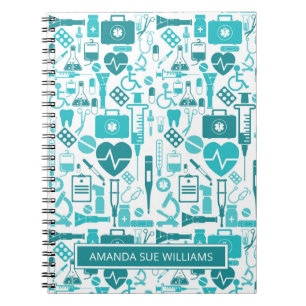 Cuaderno Enfermero/ Estudiante Médico - Añadir Su Nombre /M