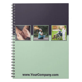 Cuaderno Enfermero promocional púrpura y azul de enfermería