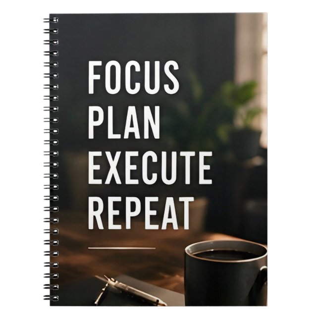 Cuaderno 🎯 Enfocar Planificar Ejecutar Repetir Mentalidad  (Frente)