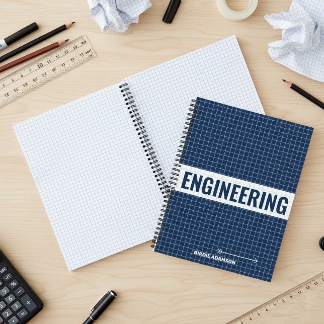 Cuaderno Engineering Graph Paper Design | Custom Geometry (personalized with name and subject math graph paper algebra calculus)