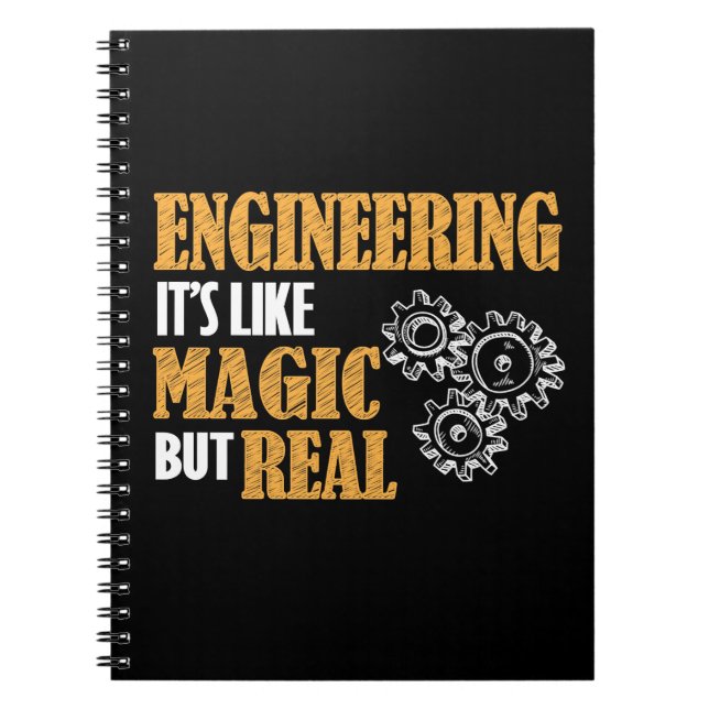 Cuaderno Engineering - It's Like Magic But Real Funny (Frente)