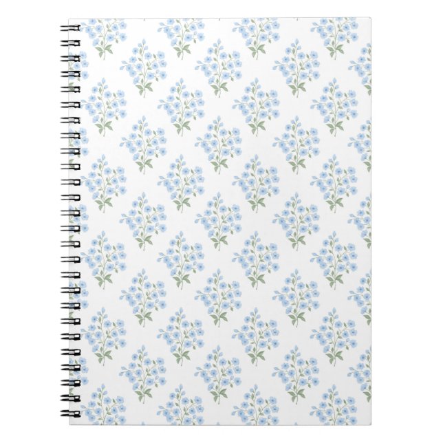 Cuaderno English Country Muster mit Vergissmeinnichtblumen (Frente)
