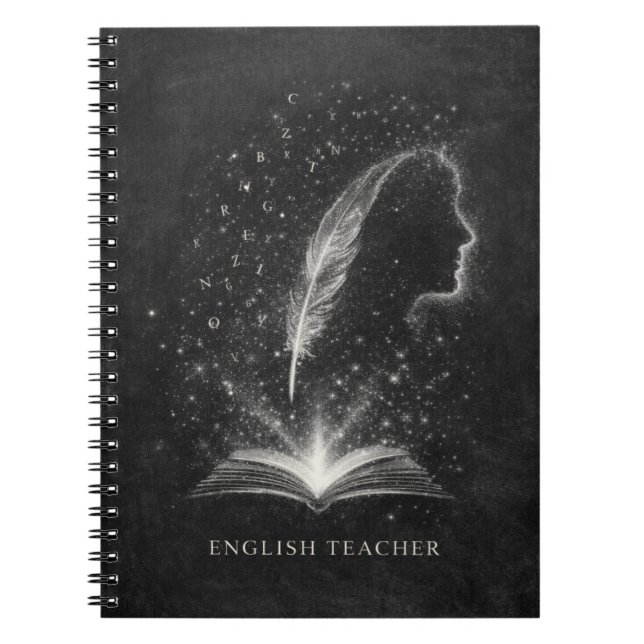 Cuaderno English Teacher Chalk Dust Constellation Art (Frente)