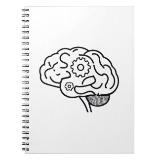 Cuaderno Engranajes Cerebrales Arte Lineal Mentalidad Empre