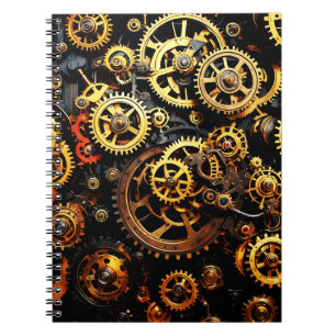 Cuaderno Engranajes de relojería Steampunk 1004