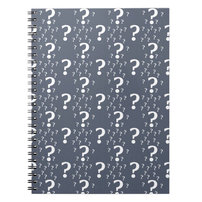 Cuaderno enigma de enigma de interrogación misterioso azul- (Frente)