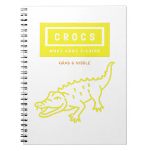 Cuaderno ENORME CROCS, diseño de camisetas de cocodrilo