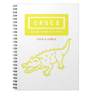 Cuaderno ENORME CROCS, diseño de camisetas de cocodrilo
