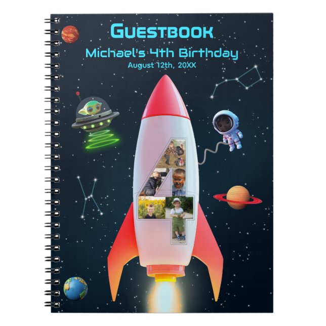 Cuaderno Enorme Cuatro | Rocket Space 4º Libro de invitados (Frente)
