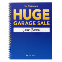 "Enorme venta de garage" Diario/Planificador/Inven
