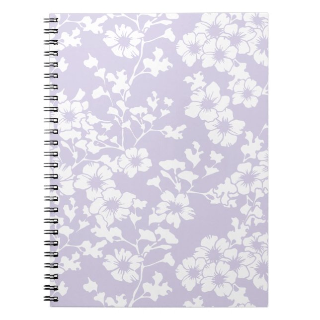 Cuaderno Enrejado Floral - Lavanda Polvorienta (Frente)