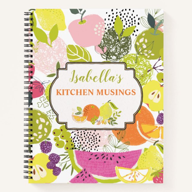 Cuaderno Ensalada de frutas; colchón de frutas de verano (Anverso)