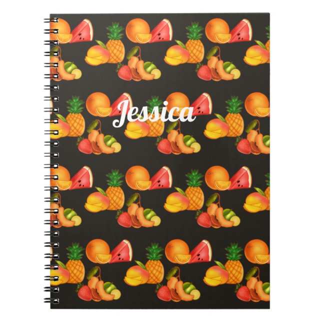 Cuaderno Ensalada de frutas de verano colorida (Frente)