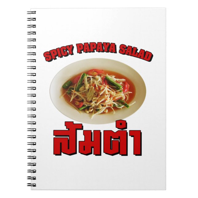 Cuaderno Ensalada de Papaya picante [Som Tam] ... Comida la (Frente)