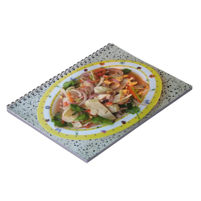 Cuaderno Ensalada de salchichas tailandesas... Comida calle (Lado Izquierdo)