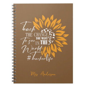 Cuaderno enseña el cambio que quieres ver en el mundo