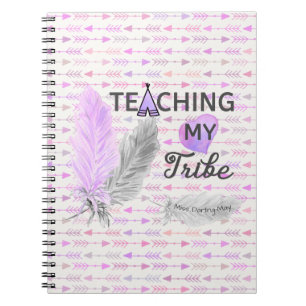 Cuaderno Enseñando a mi Tribu Patrón de Flecha Rosa Persona