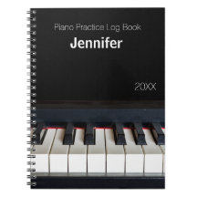 Enseñando piano, libro de registro de prácticas de