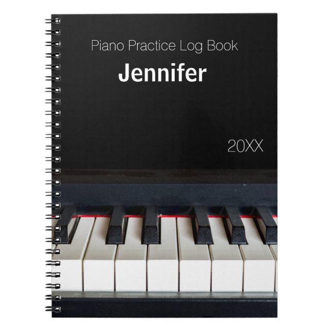 Cuaderno Enseñando piano, libro de registro de prácticas de (Frente)