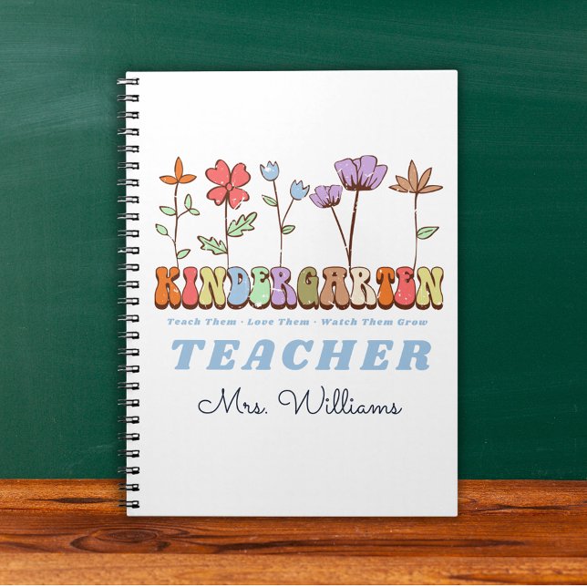 Cuaderno Enseñar Crecer Amor Wildflowers Profesora de guard (Teach Love Grow Wildflowers Kindergarten Teacher Notebook)