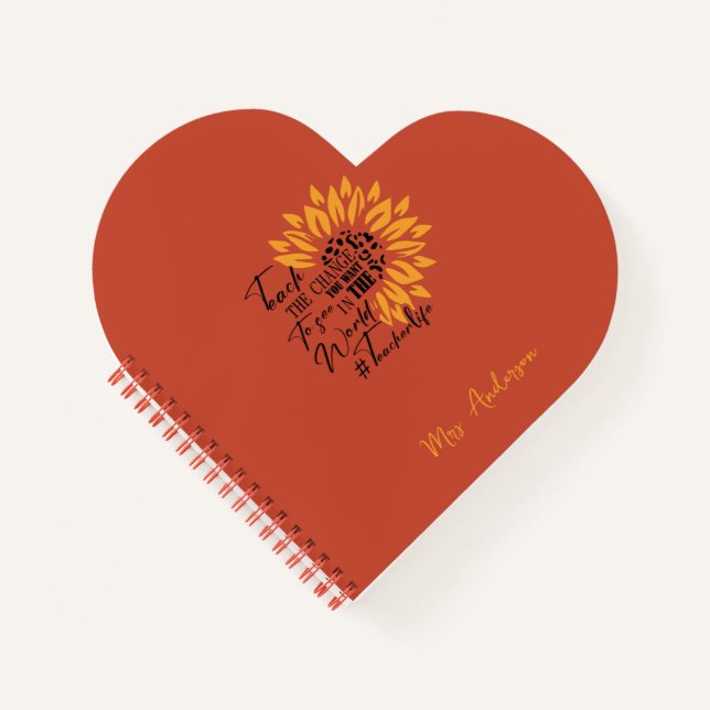 Cuaderno enseñar el cambio que quieres ver en el mundo (Anverso)