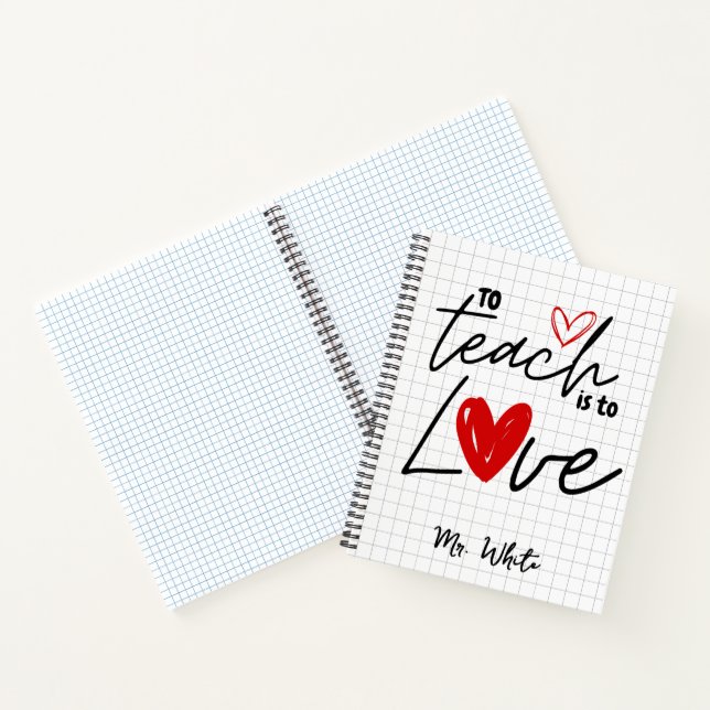 Cuaderno Enseñar es amar al profesor personalizado (Interior)