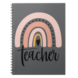 Cuaderno Enseñar Maestro Amor Inspirar Regalo Arcoíris