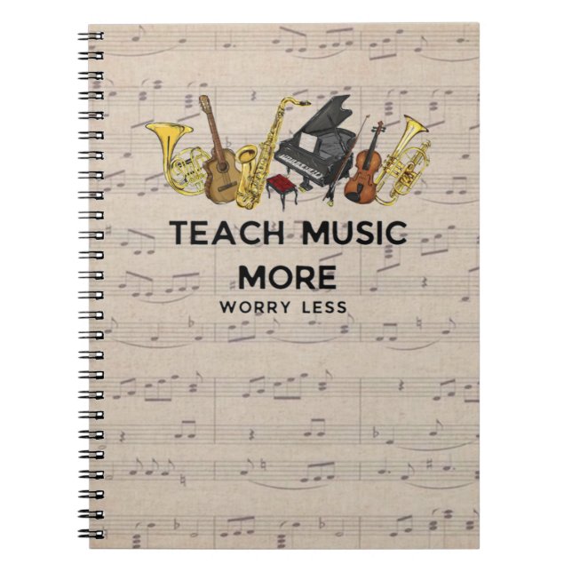Cuaderno Enseñar música más preocupación menos profesor de  (Frente)